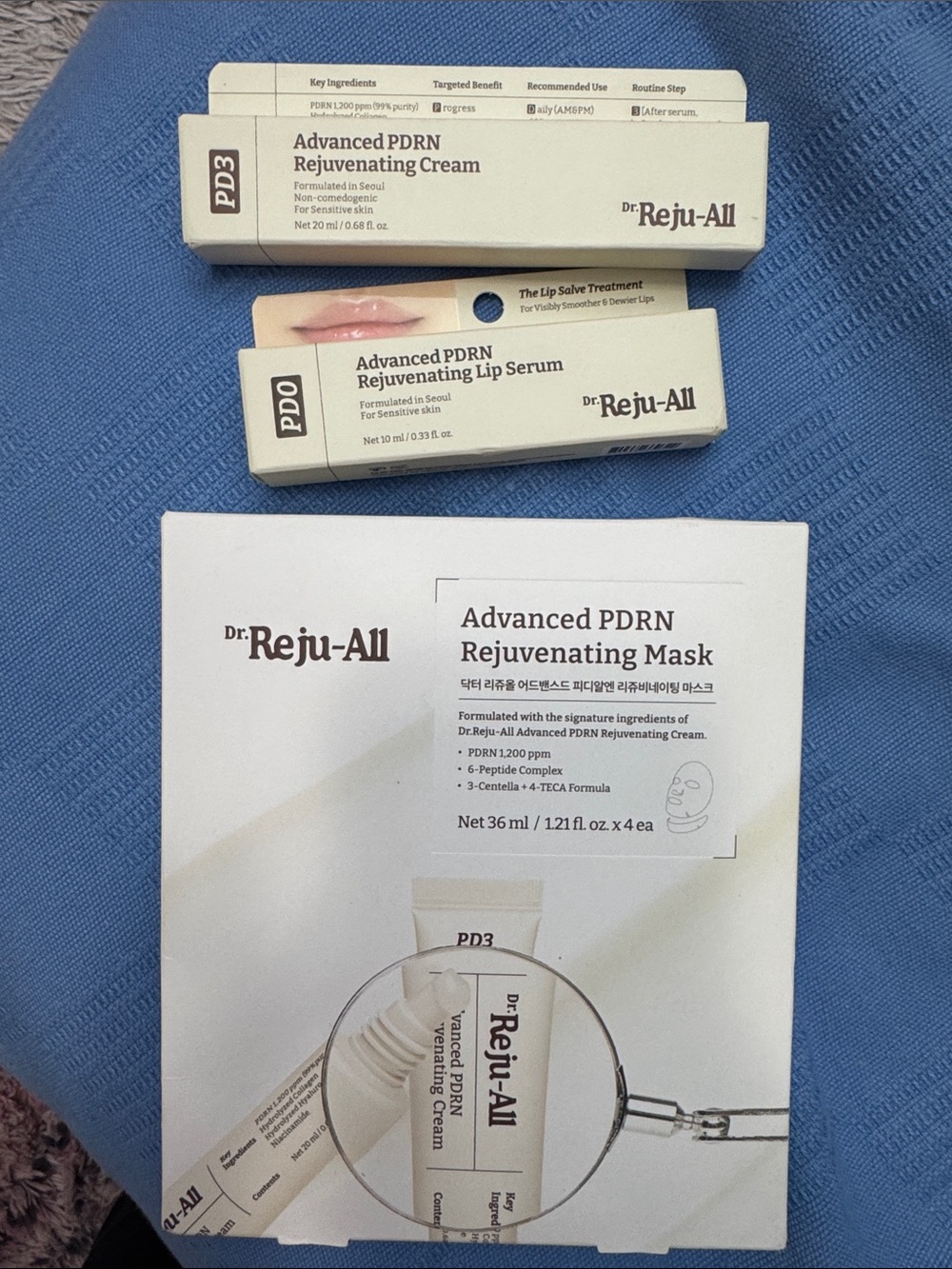 NIB Dr. Reju-All Advance 3 PeiceSet PDRN Rejuvenating Mask,Lip Serum,PDRN Cream